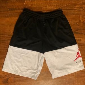 COPY - Jordan air shorts. Kids size large. Black white and red.
